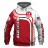 Bricklayer Red US Flag 3D Printed Hoodie/Zipper Hoodie