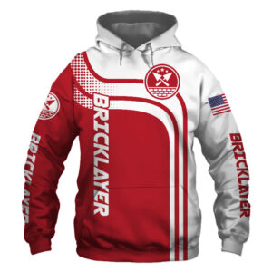 Bricklayer Red US Flag 3D Printed Hoodie/Zipper Hoodie
