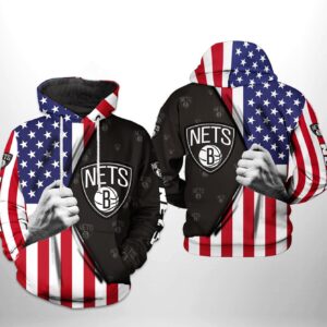 Brooklyn Nets NBA US Flag Team 3D Printed Hoodie/Zipper Hoodie