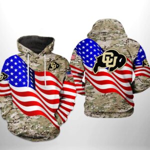 Buffalo Bulls NCAA US Flag Camo Veteran 3D Printed Hoodie/Zipper Hoodie