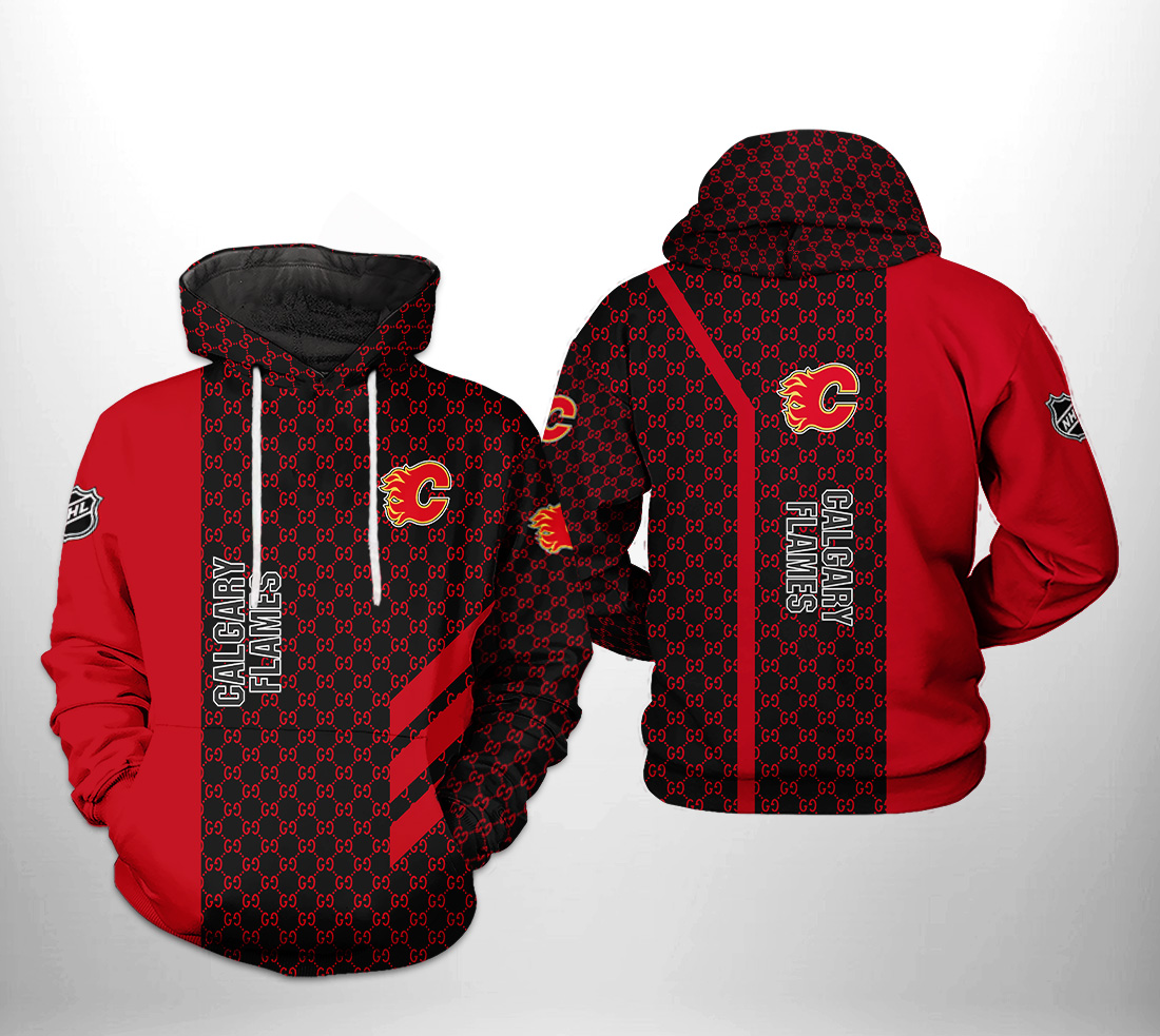 Calgary Flames Hoodie 3D thunder design cheap Pullover NHL - Limotees