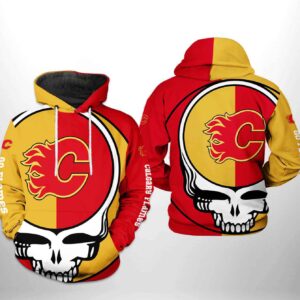 Calgary Flames NHL Grateful Dead 3D Printed Hoodie/Zipper Hoodie