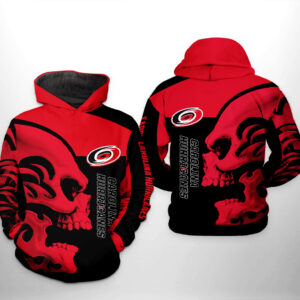 Carolina Hurricanes NHL Skull 3D Printed Hoodie/Zipper Hoodie