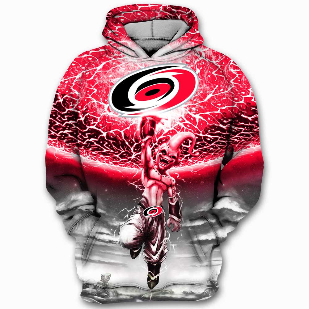 NHL Carolina Hurricanes Girls' Long Sleeve Poly Fleece Hooded Sweatshirt - L