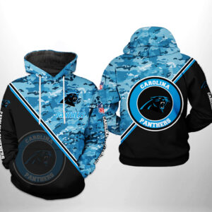 Carolina Panthers NFL Camo Team 3D Printed Hoodie/Zipper Hoodie