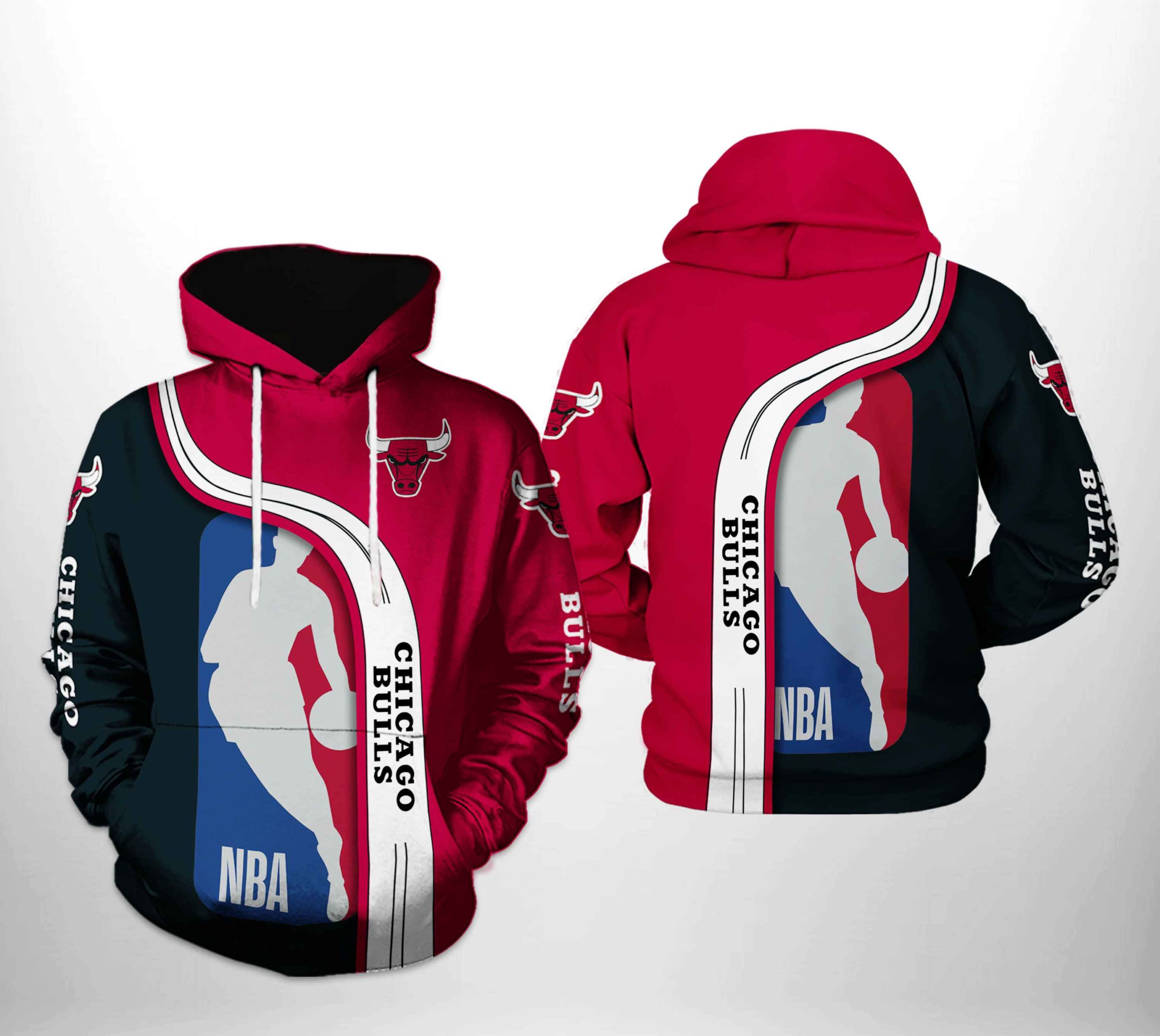 Chicago Bulls NBA Team 3D Printed Hoodie/Zipper Hoodie