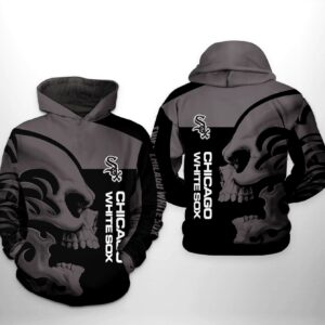 Chicago White Sox MLB Skull 3D Printed Hoodie/Zipper Hoodie