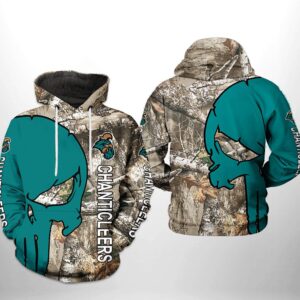 Coastal Carolina Chanticleers NCAA Camo Veteran Hunting 3D Printed Hoodie/Zipper Hoodie