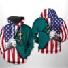 Coastal Carolina Chanticleers NCAA US FLag 3D Printed Hoodie/Zipper Hoodie