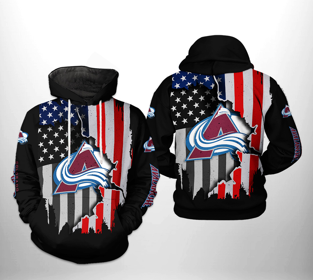 Colorado Avalanche NHL US FLag Team 3D Printed Hoodie/Zipper Hoodie