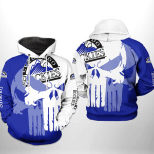 Colorado Rockies MLB Skull 3D Printed Hoodie/Zipper Hoodie