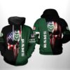 Colorado State Rams NCAA US Flag Skull 3D Printed Hoodie/Zipper Hoodie