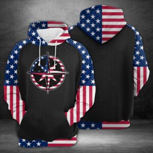 Compass 3D Printed Hoodie/Zipper Hoodie