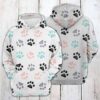 Cute Dog Paw 3D Printed Hoodie/Zipper Hoodie