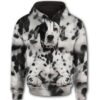Dalmatian Cute Dog Face 3D Printed Hoodie/Zipper Hoodie