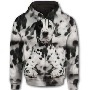 Dalmatian Cute Dog Face 3D Printed Hoodie/Zipper Hoodie