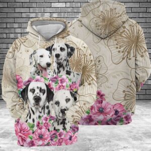 Dalmatian Flower 3D Printed Hoodie/Zipper Hoodie