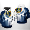 Denver Nuggets NBA Team Skull 3D Printed Hoodie/Zipper Hoodie