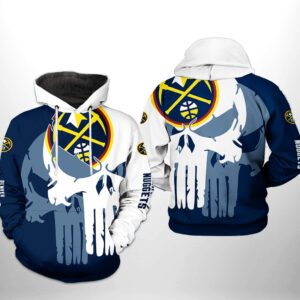 Denver Nuggets NBA Team Skull 3D Printed Hoodie/Zipper Hoodie