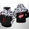 Detroit Red Wings Camo Veteran 3D Printed Hoodie/Zipper Hoodie