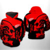 Detroit Red Wings Skull 3D Printed Hoodie/Zipper Hoodie