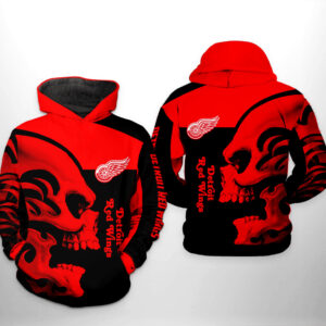 Detroit Red Wings Skull 3D Printed Hoodie/Zipper Hoodie
