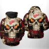 Detroit Red Wings Skull 3D Printed Hoodie/Zipper Hoodie