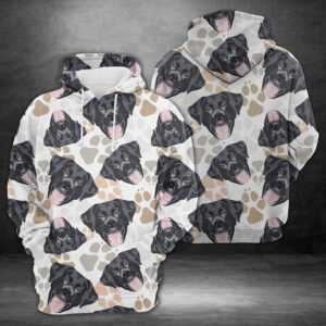 Dog Paws Black Labrador 3D Printed Hoodie/Zipper Hoodie