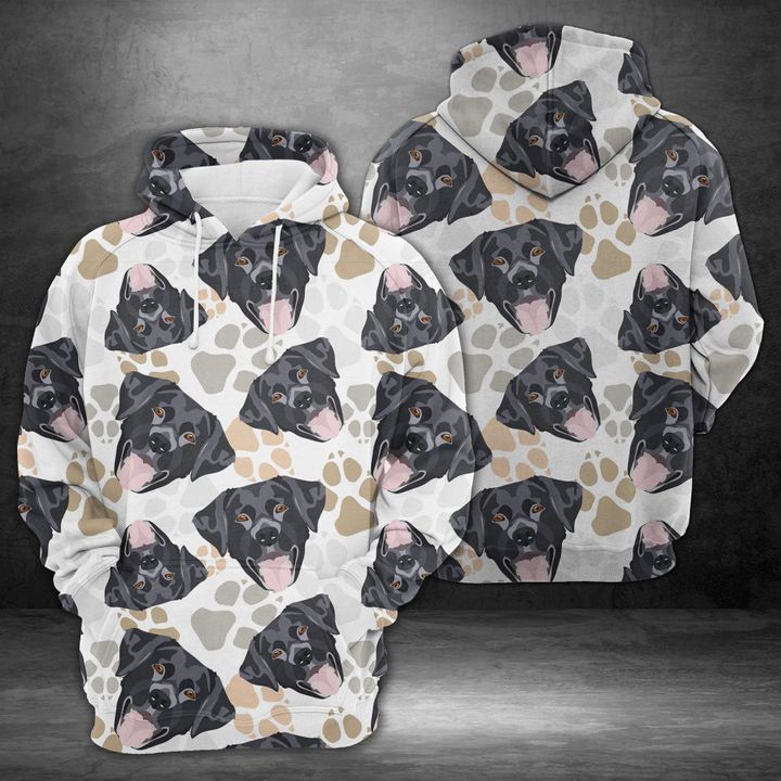 Dog Paws Black Labrador 3D Printed Hoodie/Zipper Hoodie
