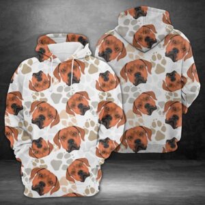 Dog Paws Rhodesian Ridgeback 3D Printed Hoodie/Zipper Hoodie
