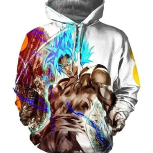 Dragon Ball Z Goku Super Saiyan Blue Awesome 3D Printed Hoodie/Zipper Hoodie