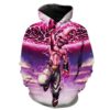 Dragon Ball Z Kid Buu Destruction Pink 3D Printed Hoodie/Zipper Hoodie