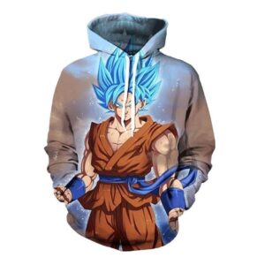Dragon Ball Z Ssj Goku 3D Printed Hoodie/Zipper Hoodie