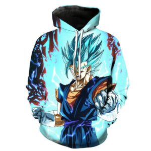 Dragon Ball Z Vegito Blue 3D Printed Hoodie/Zipper Hoodie