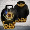 Dragonfly With Sunflower 3D Printed Hoodie/Zipper Hoodie