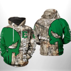 Eastern Michigan Eagles NCAA Camo Veteran Hunting 3D Printed Hoodie/Zipper Hoodie