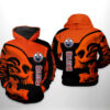 Edmonton Oilers NHL Skull 3D Printed Hoodie/Zipper Hoodie