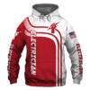 Electrician Red US Flag 3D Printed Hoodie/Zipper Hoodie