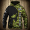 Fishing Camouflage Punisher Fish Reaper 3D Printed Hoodie/Zipper Hoodie