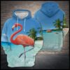 Flamingo At The Beach 3D Printed Hoodie/Zipper Hoodie