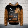 Giraffe Lover 3D Printed Hoodie/Zipper Hoodie