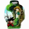 Goku Dragon Ball Z Dbz Monket D. Luffy Straw Hat One Piece 3D Printed Hoodie/Zipper Hoodie