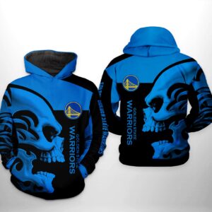 Golden State Warriors NBA Skull Team 3D Printed Hoodie/Zipper Hoodie