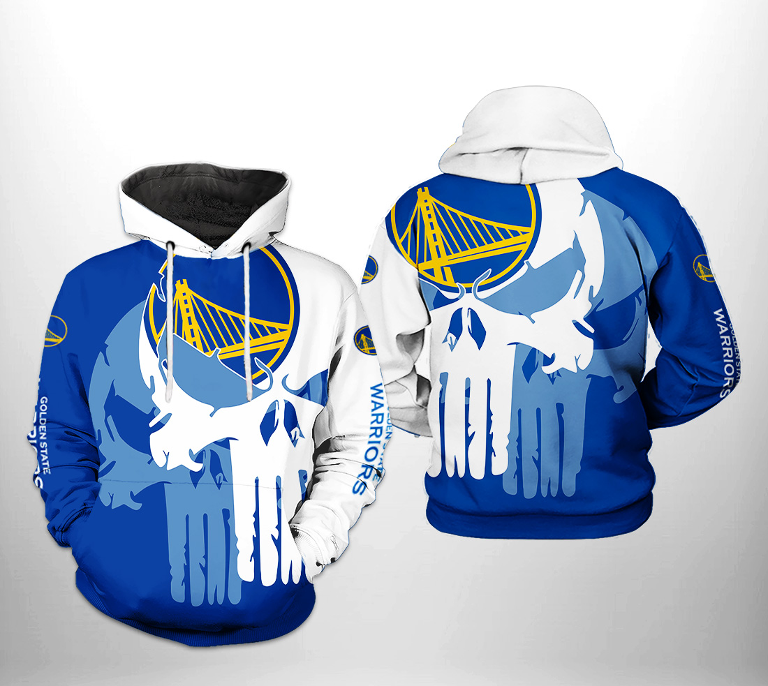 Golden State Warriors NBA Skull Punisher Team 3D Printed Hoodie/Zipper  Hoodie - Travels in Translation