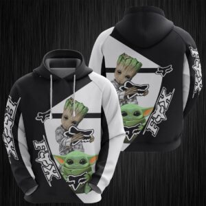 Groot Fox Baby Yoda 3D Printed Hoodie/Zipper Hoodie