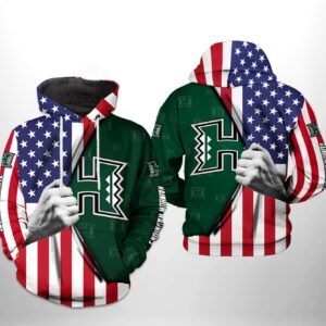 Hawaii Rainbow Warriors NCAA US FLag 3D Printed Hoodie/Zipper Hoodie