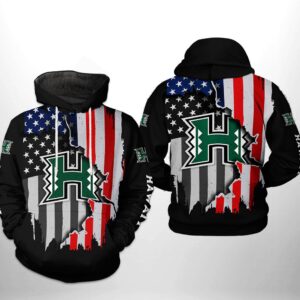 Hawaii Rainbow Warriors NCAA US Flag 3D Printed Hoodie/Zipper Hoodie