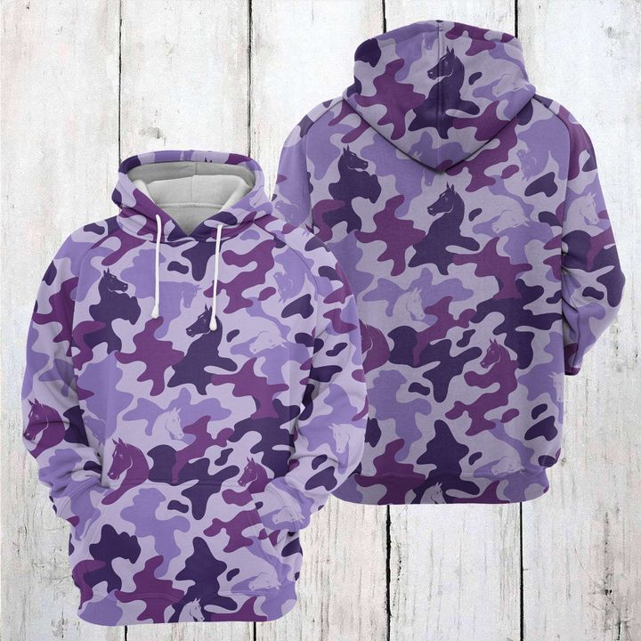 Horse Nermal Camo 3D Printed Hoodie/Zipper Hoodie