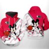 Houston Rockets NBA Mickey 3D Printed Hoodie/Zipper Hoodie