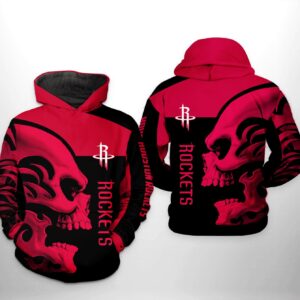 Houston Rockets NBA Skull Team 3D Printed Hoodie/Zipper Hoodie
